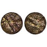 Canute (1016-35), silver short cross Penny (1029-35), Lincoln Mint, Moneyer Swartinc, diademed