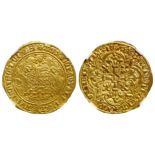 France, Charles VI the Well-Beloved (1380-1422), gold Agnel d'Or, first issue (authorized 10 May