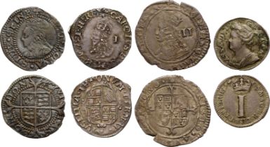 Miscellaneous English silver small coinage (4): Elizabeth I (1558-1603), silver Penny, second