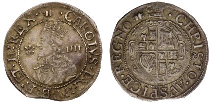 Charles I (1625-49), silver Groat of Fourpence, Aberystwyth Mint (1638-42), crowned bust left within