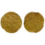 France, Charles VII of Valois (1422-61), gold Ecu d'Or "Neuf" … la Couronne, 2nd coinage, 2nd