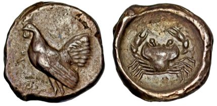 † Sicily, Himera, silver Didrachm, c. 483-472 BC, HI[MERA], cockerel standing left, rev. crab, 8.