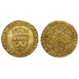 France, Charles VI the Well-Beloved (1380-1422), gold Ecu d'Or … la Couronne, first issue (