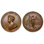 The Capture of Sardinia and Minorca, 1708, bronze Medal by John Croker, bust of Anne left,