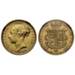 g Victoria (1837-1901), gold Half Sovereign, 1884, fifth young head left, date below, Latin legend