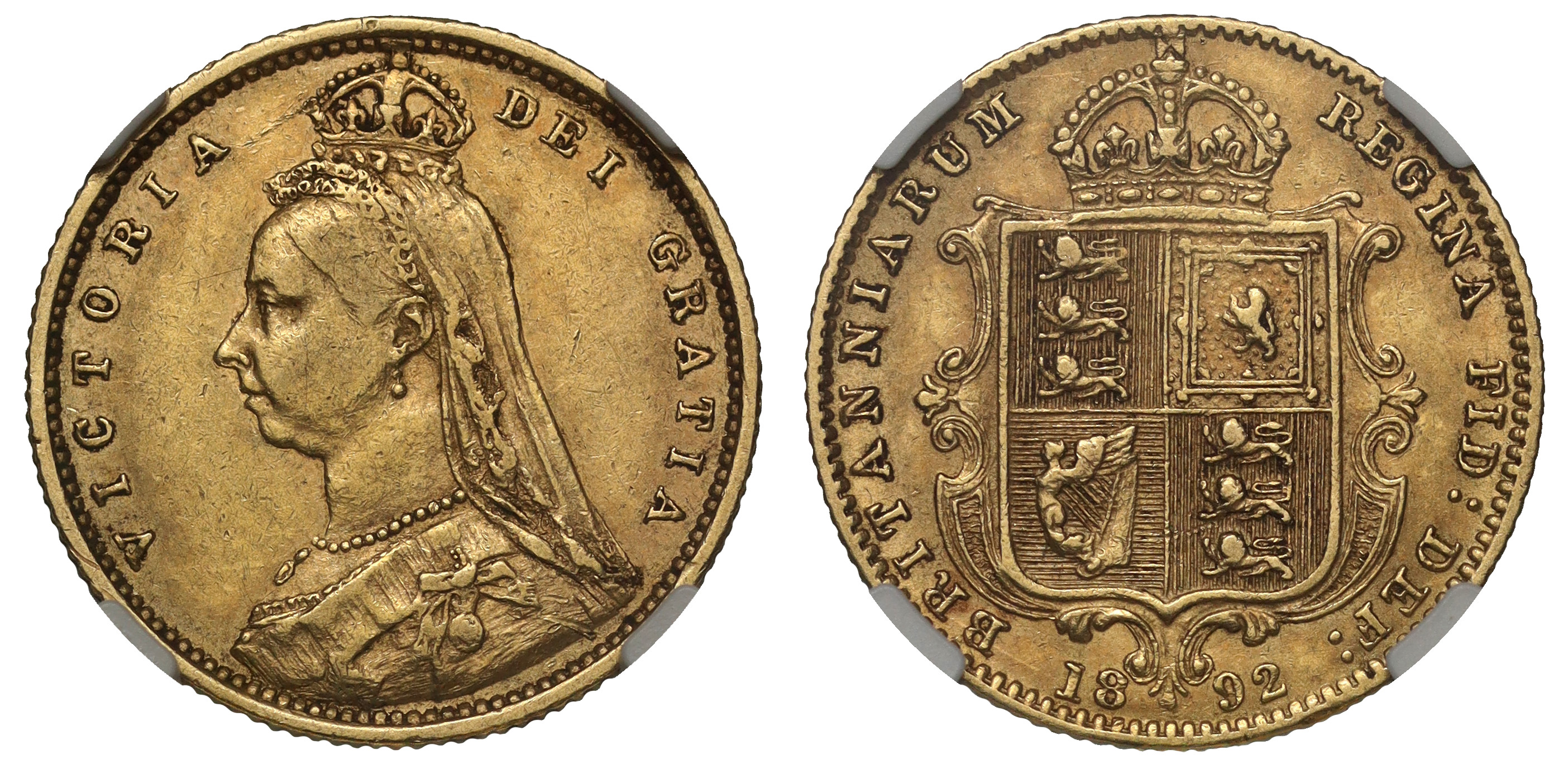 g Victoria (1837-1901), gold Half Sovereign, 1892, Jubilee bust left, design by J Edgar Boehm, no