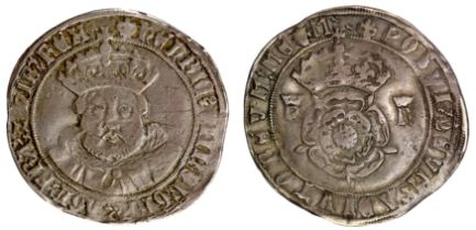 Henry VIII (1509-47), debased silver Testoon, Tower Mint, third coinage (1544-47), facing crowned