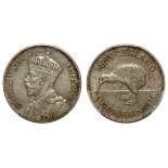 New Zealand, George V (1910-36), silver Florin, 1936, crowned bust of George V left, legend