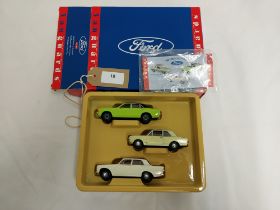 Vanguards Ford 3 Car Set - Consul, Cortina MkII, Zephyr - GC - Box slight wear