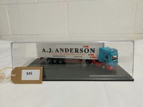 Oxford Scania Fridge Trailer - George Anderson/A J Anderson - GC - Case damaged