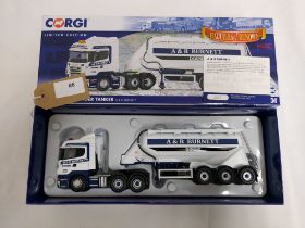 Corgi Scania R & Feldbinder Tanker - A & R Burnett - VGC - Box OK