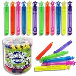 RAM ONLINE Bubbles For Kids, Pack of 40 Bubble Wands With 5ml of Bubble Mixture, Fun Garden Toys Fo