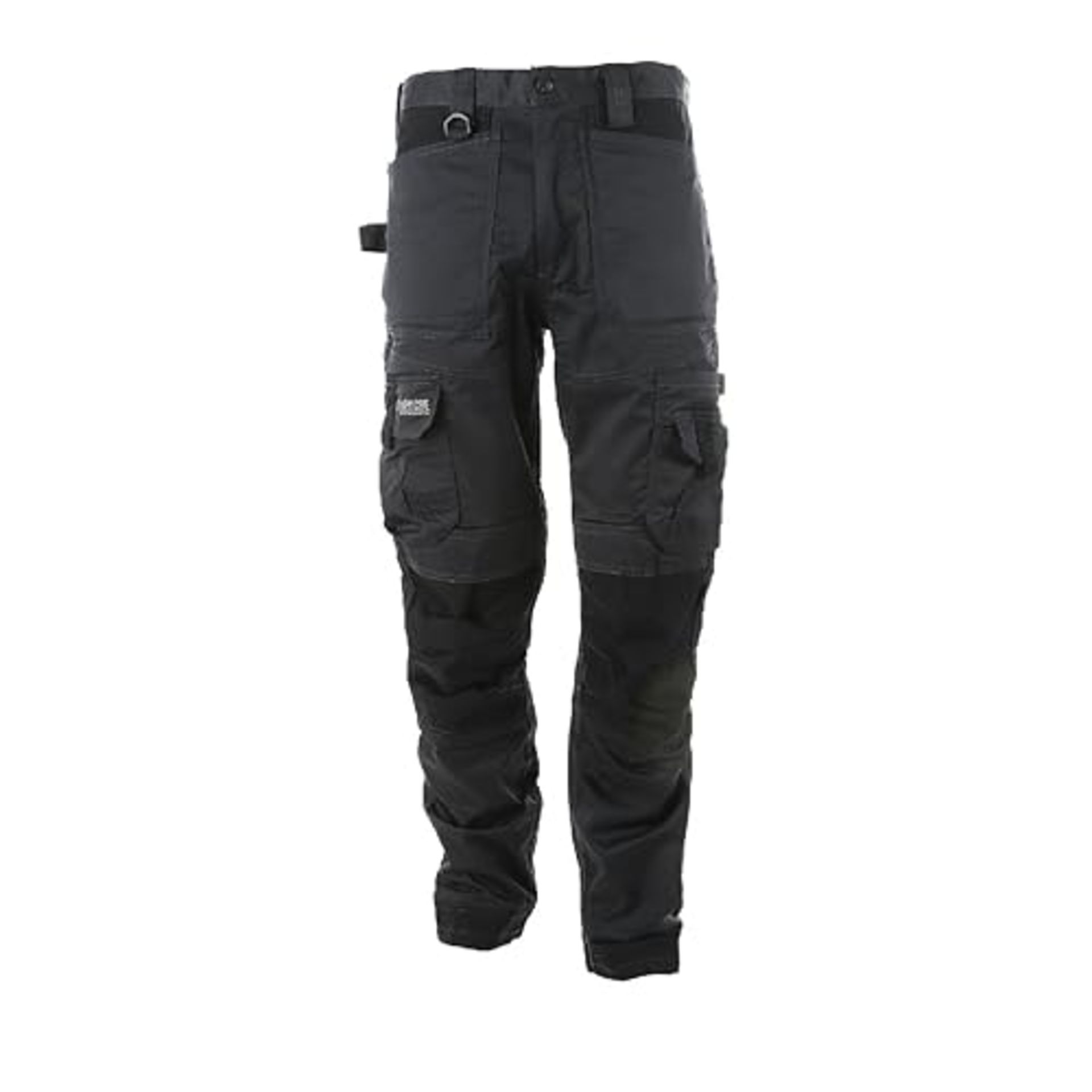 Apache Workwear Men's Site Trouser ATS 3D Stretch Holster Trouser Grey/Black 36W x 31L Cordura Side