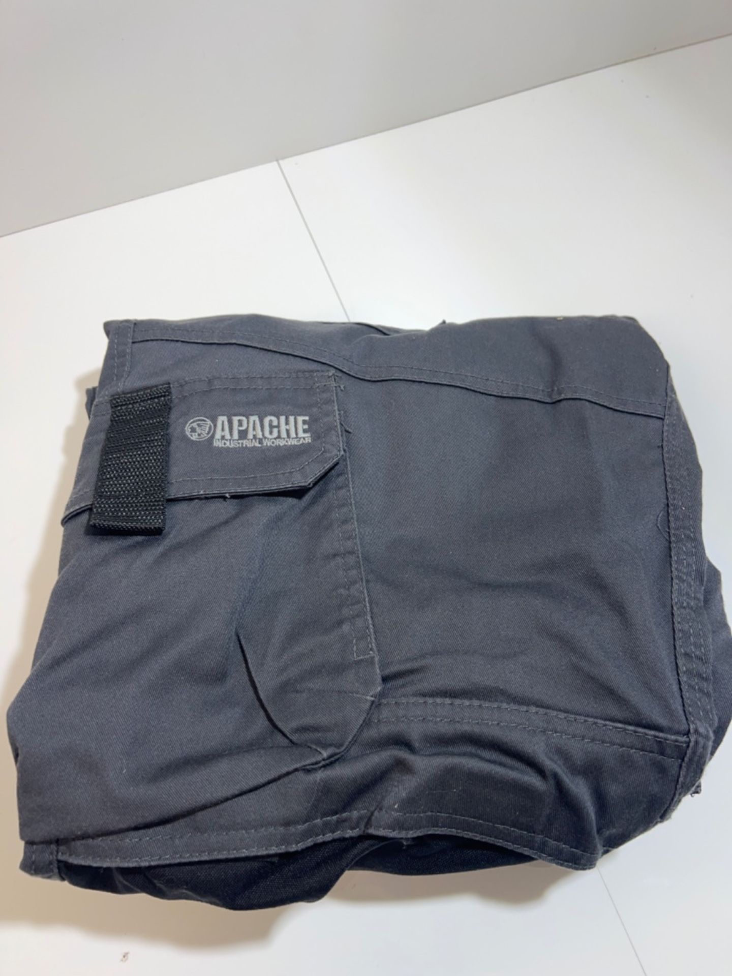 Apache Workwear Men's Site Trouser ATS 3D Stretch Holster Trouser Grey/Black 36W x 31L Cordura Side - Image 3 of 3