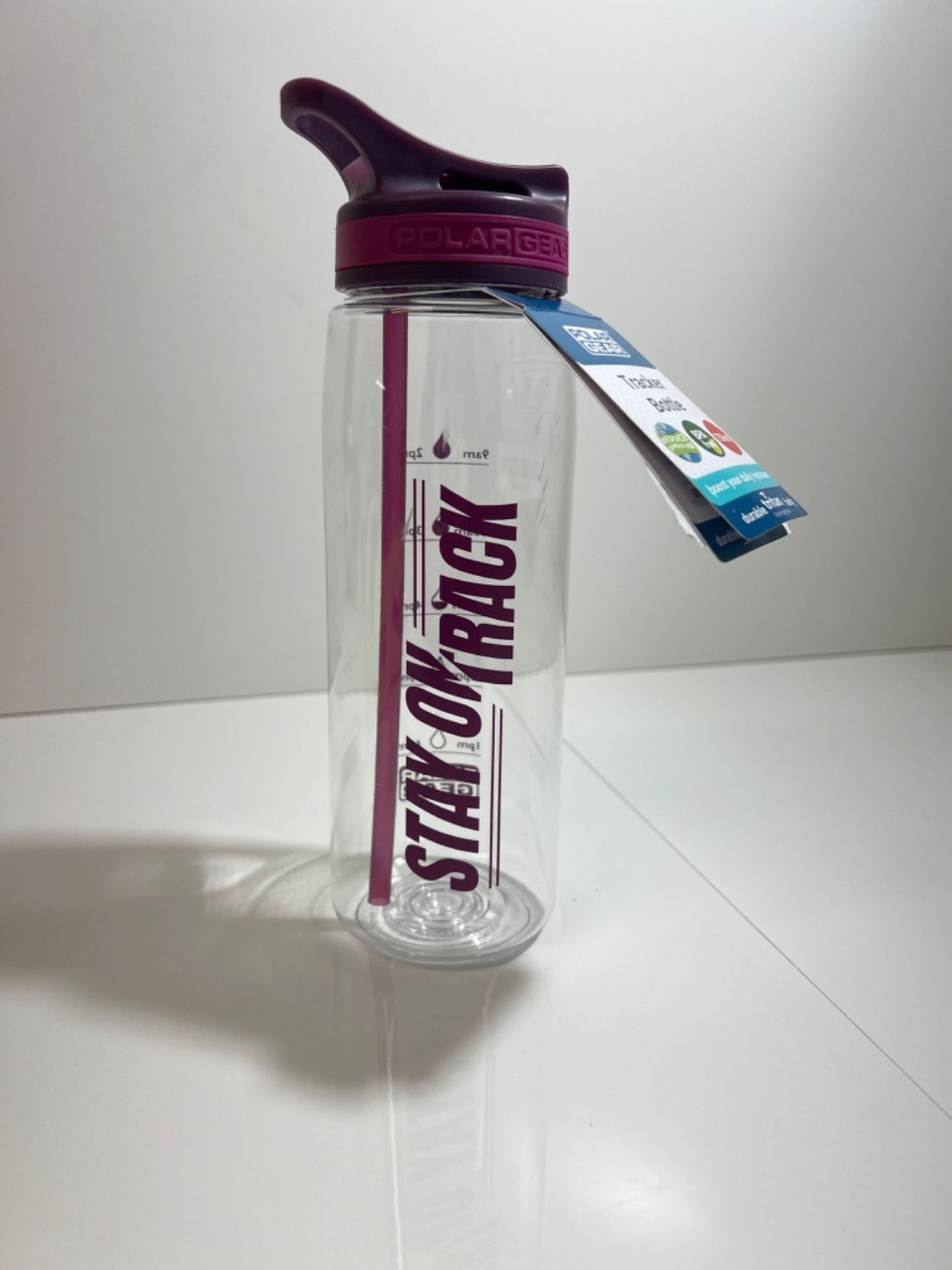 Polar Gear Aqua Curve Tritan 750ml Water Tracker Bottle. Flip Up Straw. Measure Hydration & Drinkin - Image 3 of 3