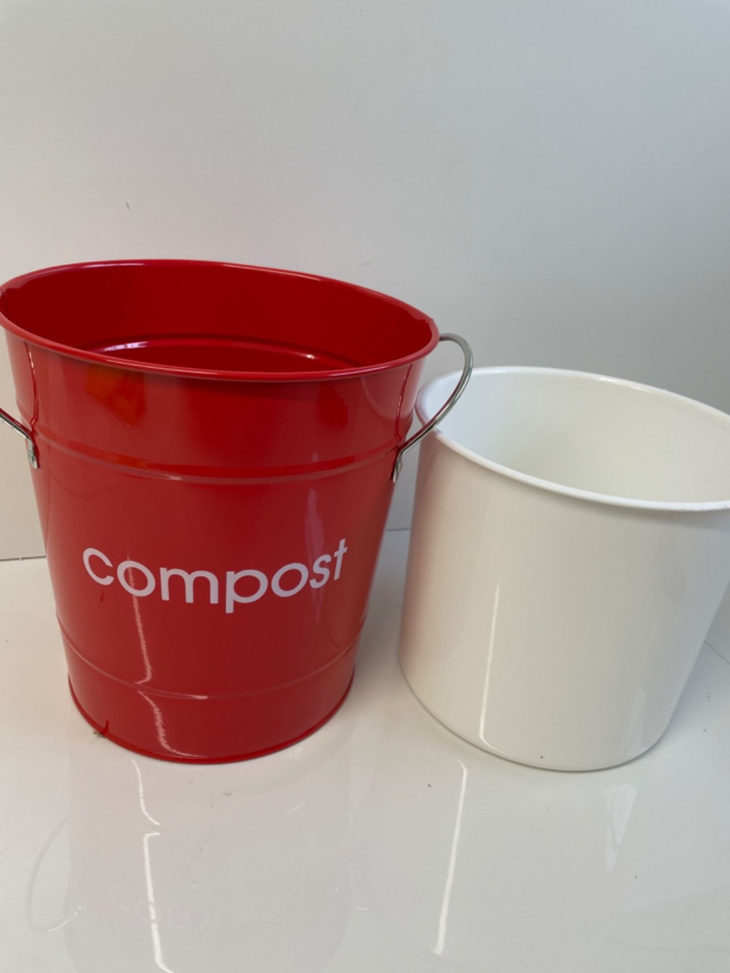 Premier Housewares 510017 Compost Bin Red Compost Bin Kitchen Steel Garden Compost Bin Outdoor Comp - Image 3 of 3
