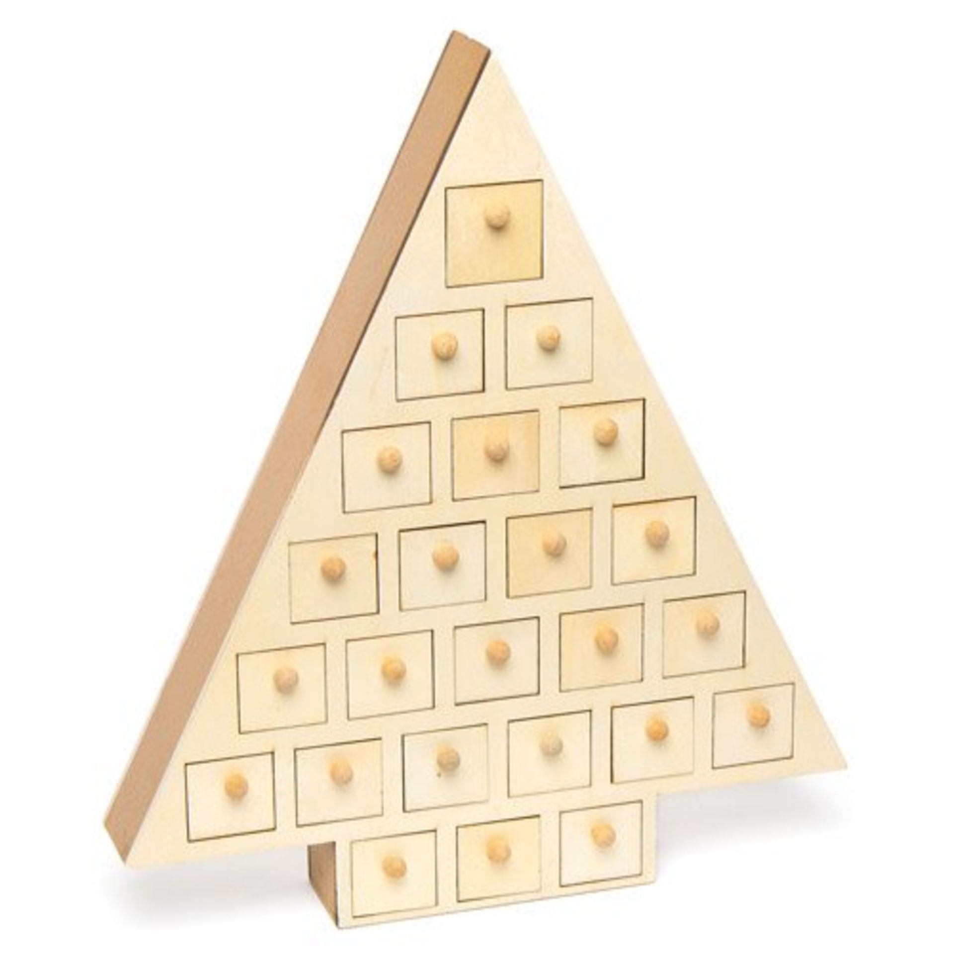 Baker Ross AC423 Wooden Advent Tree (Pack of 1), Perfect for Children to Design and Decorate, Ideal