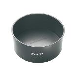 MasterClass 20 cm Deep Cake Tin with PFOA Non Stick and Loose Bottom, 1 mm Carbon Steel, 8 Inch Rou