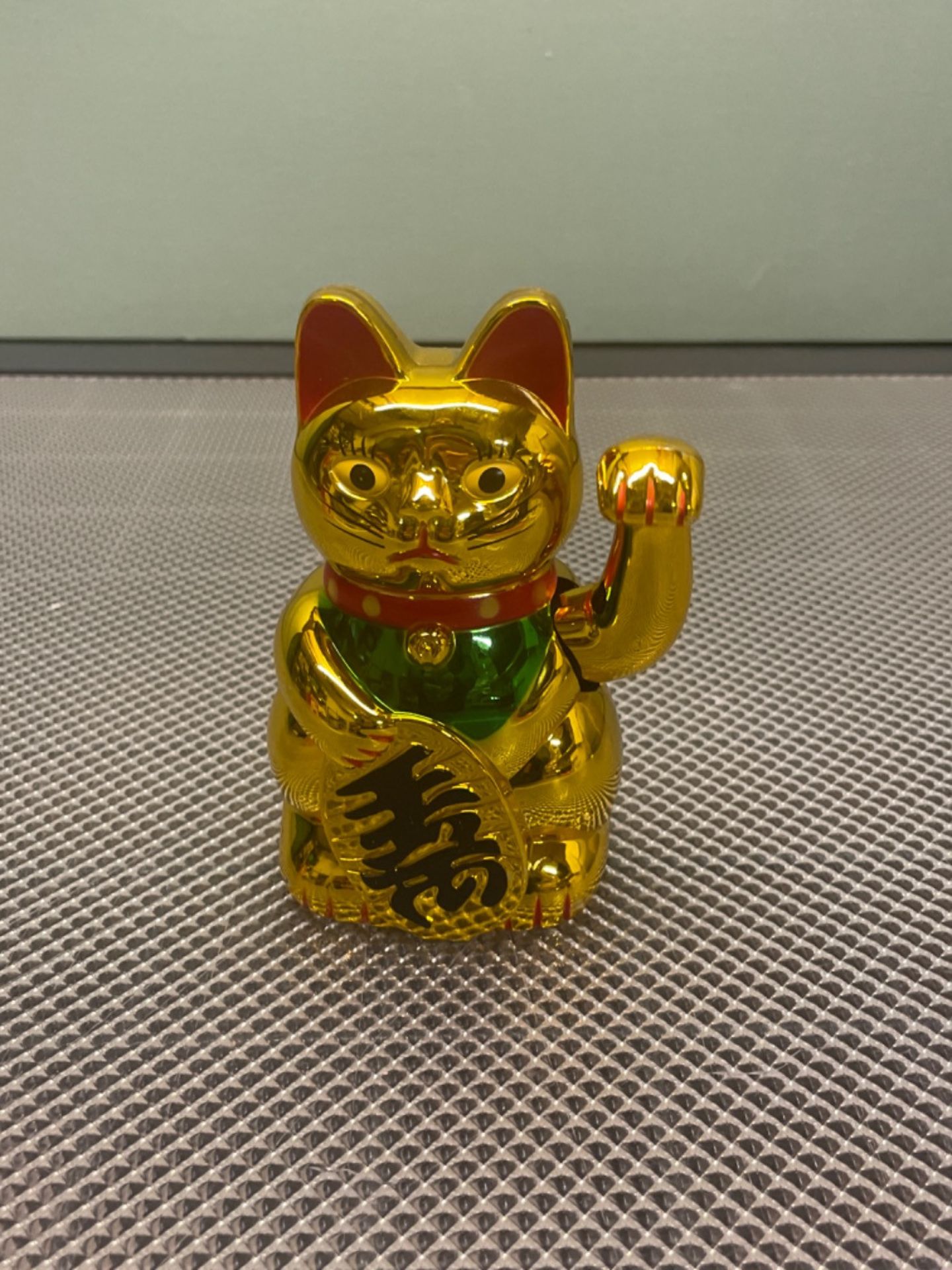 Birdlantern Waving Cat,Large Gold Waving Hand Paw Up Wealth Prosperity Welcoming Cat Good Luck Feng - Image 2 of 3