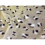 Faux Fur SHERPA FLEECE Sheepskin Fabric Material - CASHMERE CREAM SHEEP, 1mtr - 150cm x 100cm