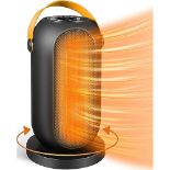 Space Heater 70° Oscillating Electric Fan Heaters for Home Low Energy Silent 1200W Fast Heating 3 