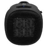 Russell Hobbs RHPH7001 700W Compact Portable Black Ceramic Plug in Fan Heater in Black with 2 Heat 