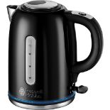 Russell Hobbs Cream Stainless Steel Electric 1.7L Cordless Kettle (Quiet & Fast Boil 3KW, Removable