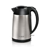 Bosch DesignLine TWK3P420GB Stainless Steel Cordless Kettle, 1.7 Litres, 3000W - Silver and Black