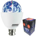 MSC LED B22 Disco Ball Light Rotating Multi-Coloured Lights Bulb Bayonet Fitting B22