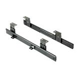 Emuca - Ball Bearing Runners for underdesk keyword Platform/Shelf/Drawer, Height Adjustment Keyboar