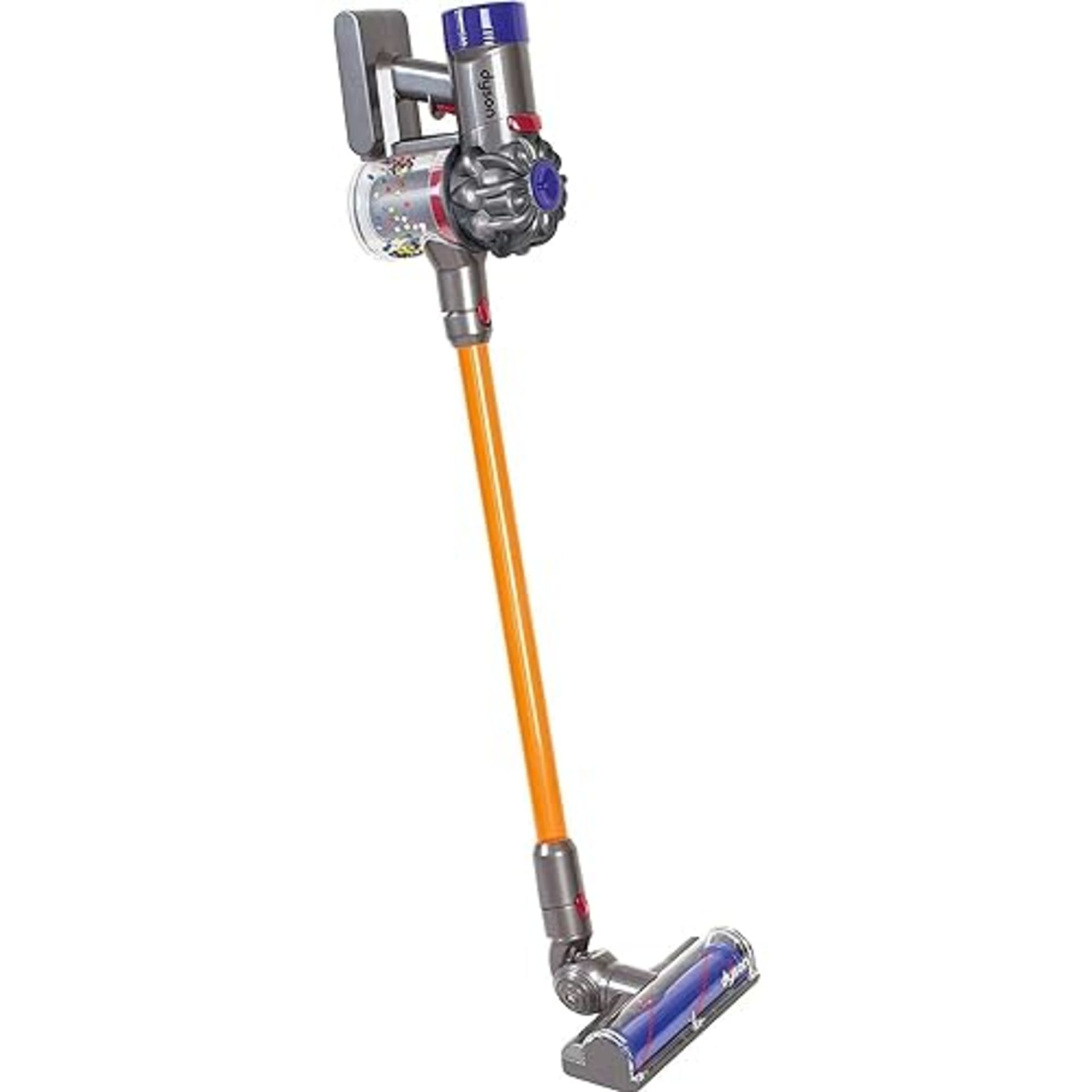Casdon Dyson Toys. Cordless Vacuum Cleaner. Purple and Orange Interactive Toy Replica with Real Fun