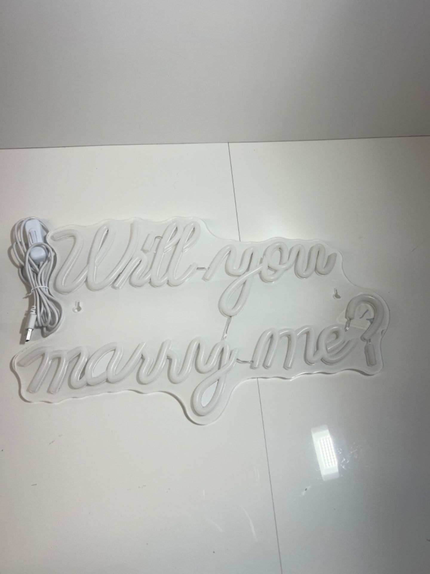 Will You Marry Me Neon Sign Marry Me Sign White Led Wedding Sign Neon Wedding Sign Neon Letters for - Image 3 of 3