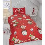 Rapport Home Naughty Elves Toddler Junior Duvet Cover Children's Christmas Bedding Set, 2 pcs, Cott