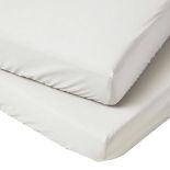 POSH WAVE 180 Thread Count 2 Bunk Bed Fitted Sheets 25cm/10" Deep with Elasticated Corners, Rich Co