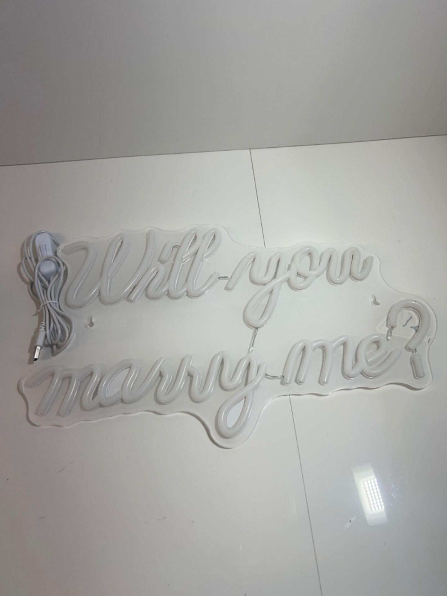 Will You Marry Me Neon Sign Marry Me Sign White Led Wedding Sign Neon Wedding Sign Neon Letters for - Image 2 of 3