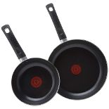 Tefal Taste Twin Pack, Aluminium Frying Pans, Pan Set, Pans 20 cm and 28 cm diameter, Non-Stick, Bl