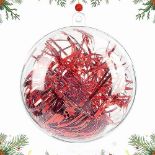20pcs Chrismtams Clear Craft Baubles, AGM 10cm Empty baubles to Fill, DIY Craft Shatterproof Christ