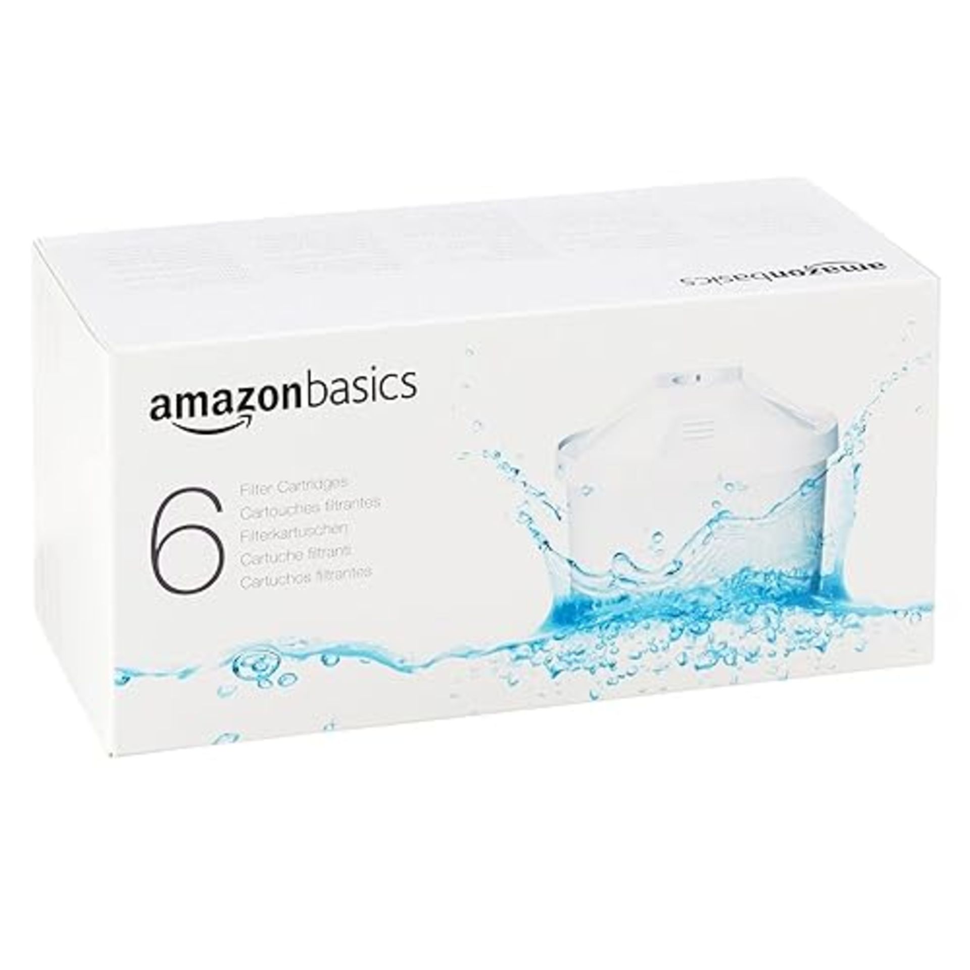 Amazon Basics Water Filter Cartridge, Compatible with BRITA Maxtra Jugs, BPA Free, TÜV SÜD Certif