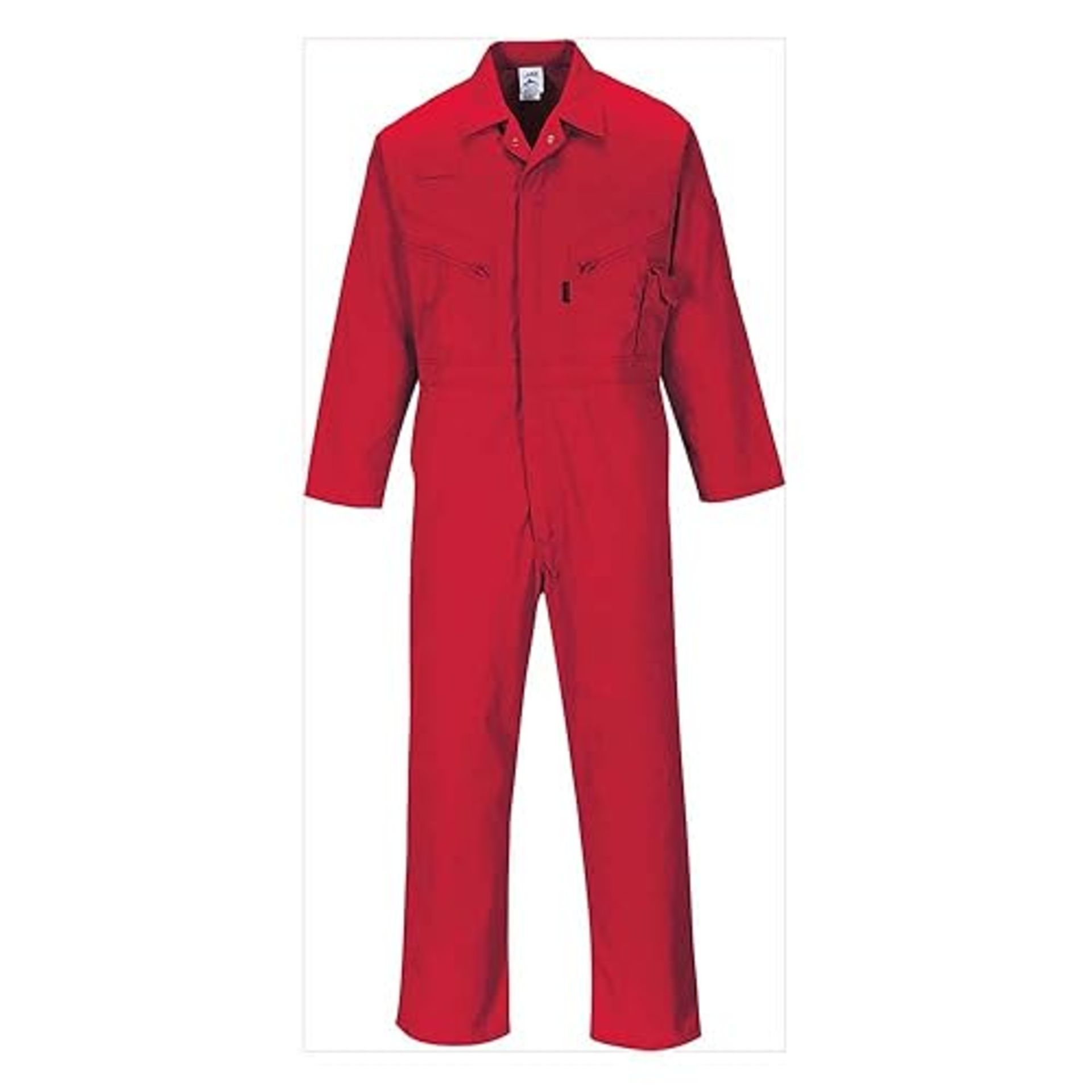 Portwest C813 Men's Liverpool Lightweight Safety Coverall Boiler Suit Overalls Red, 3X-Large