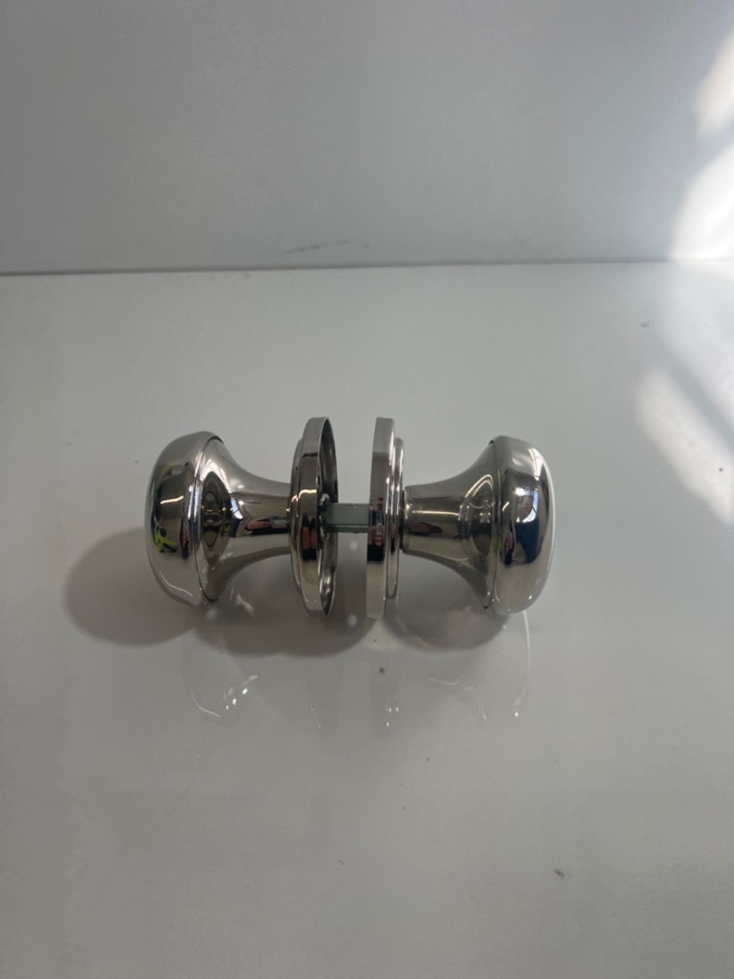 Polished Nickel Mortice Knob Door Handle for Internal and External Doors.  Urfic Set of 2 knobs fo - Image 2 of 3