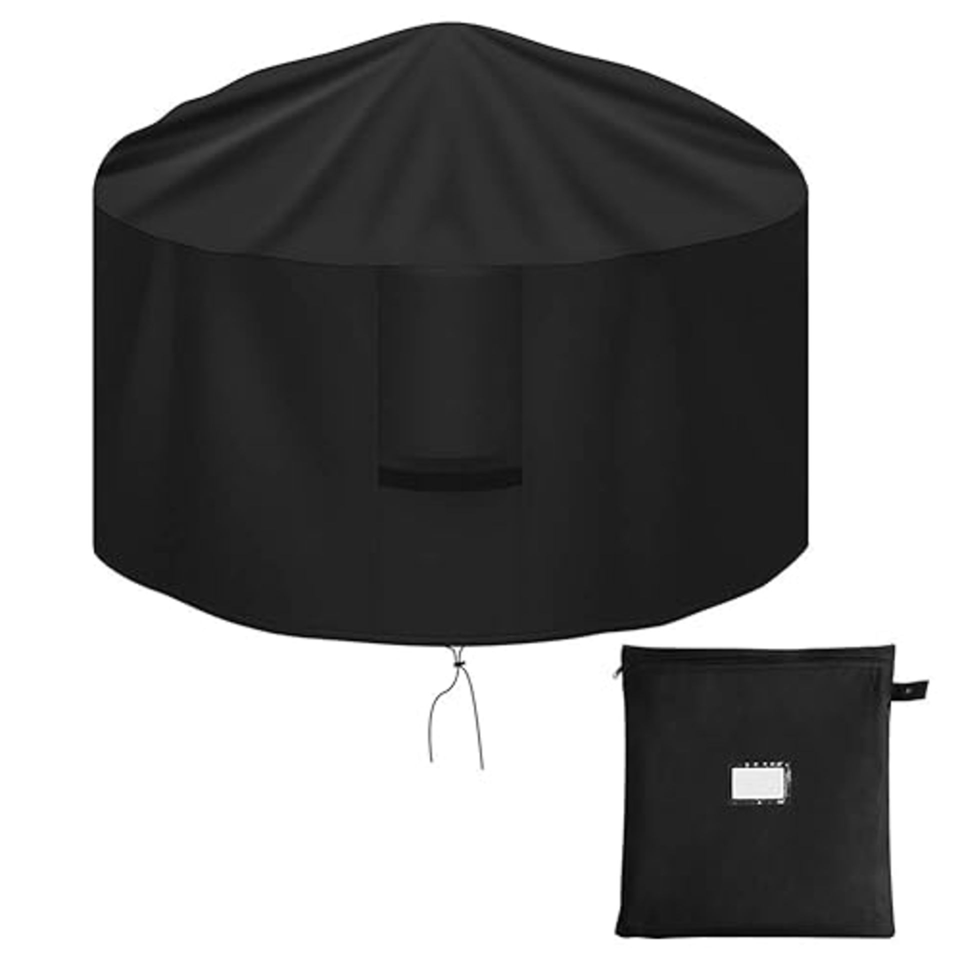 OKPOW Fire Pit Cover 112cm,Firepit Covers Waterproof Round-600D,Anti-UV,Heavy Duty Rip Proof Oxford