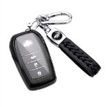 Z.MYUKI Yaris Key Case with Key Ring for Toyota Yaris GR Cross Hybrid 2020 2021 2022 2023 Accessori