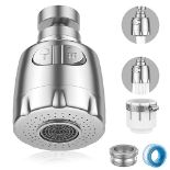 Vinabo Filtro Rubinetto Rocker Tap, 360° Swivel Sink, Bubbler Aerator, Water Saving Faucet Filter 