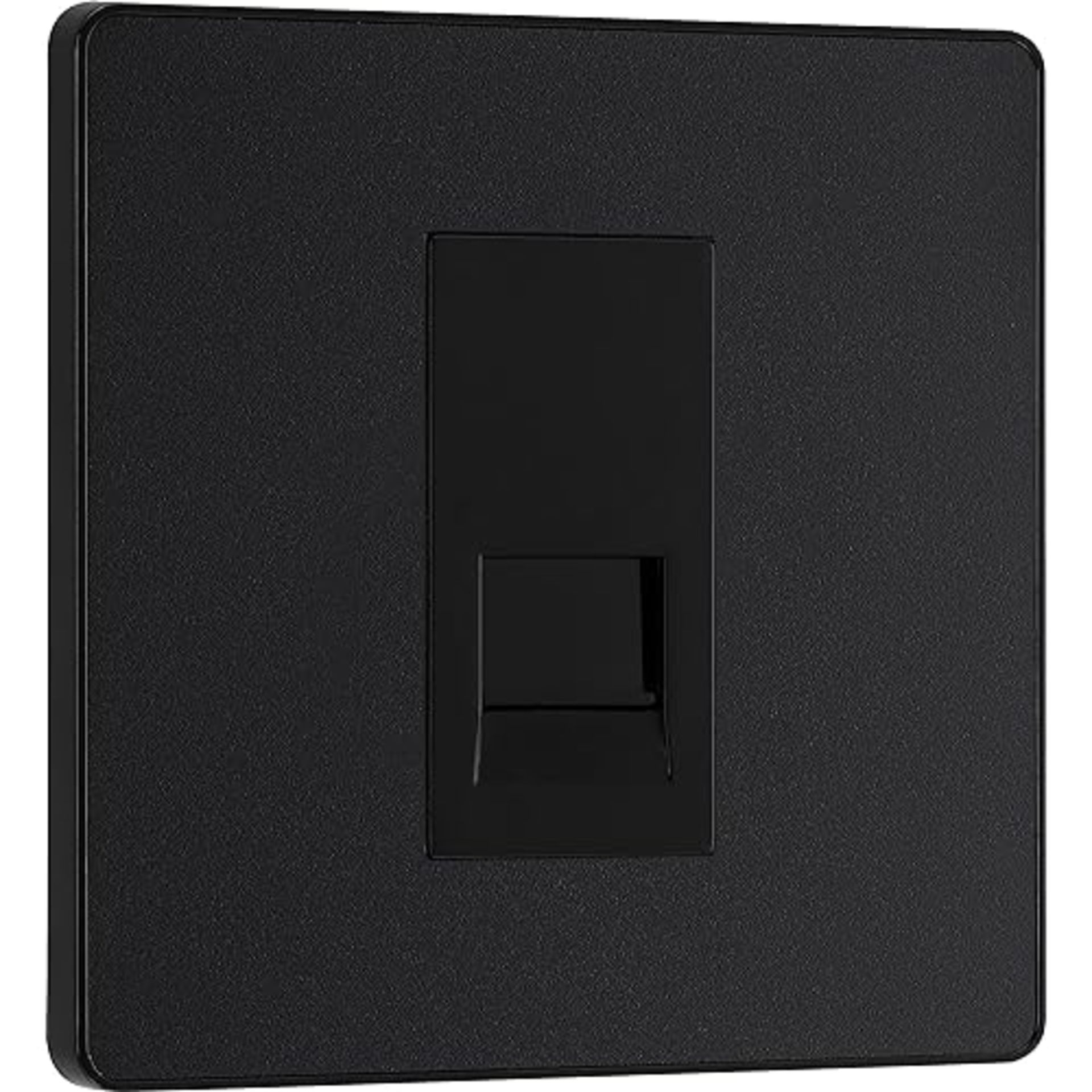 BG Electrical Evolve Single Secondary Telephone Socket, Matt Black