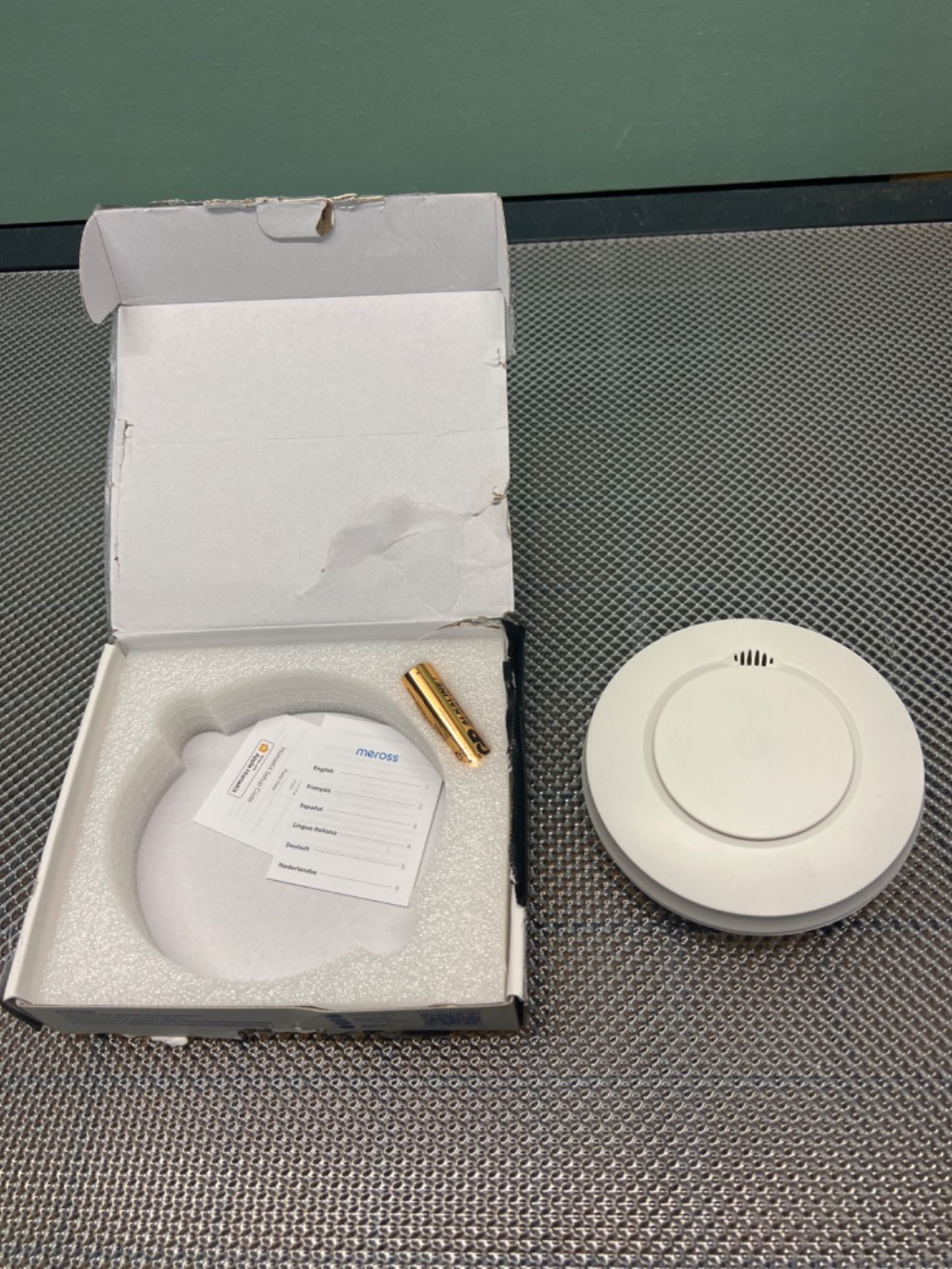 Meross Interlinked Smart Smoke Alarm, EN14604, Hub Required Smoke Detector, Low Battery Alert Silen - Image 2 of 3