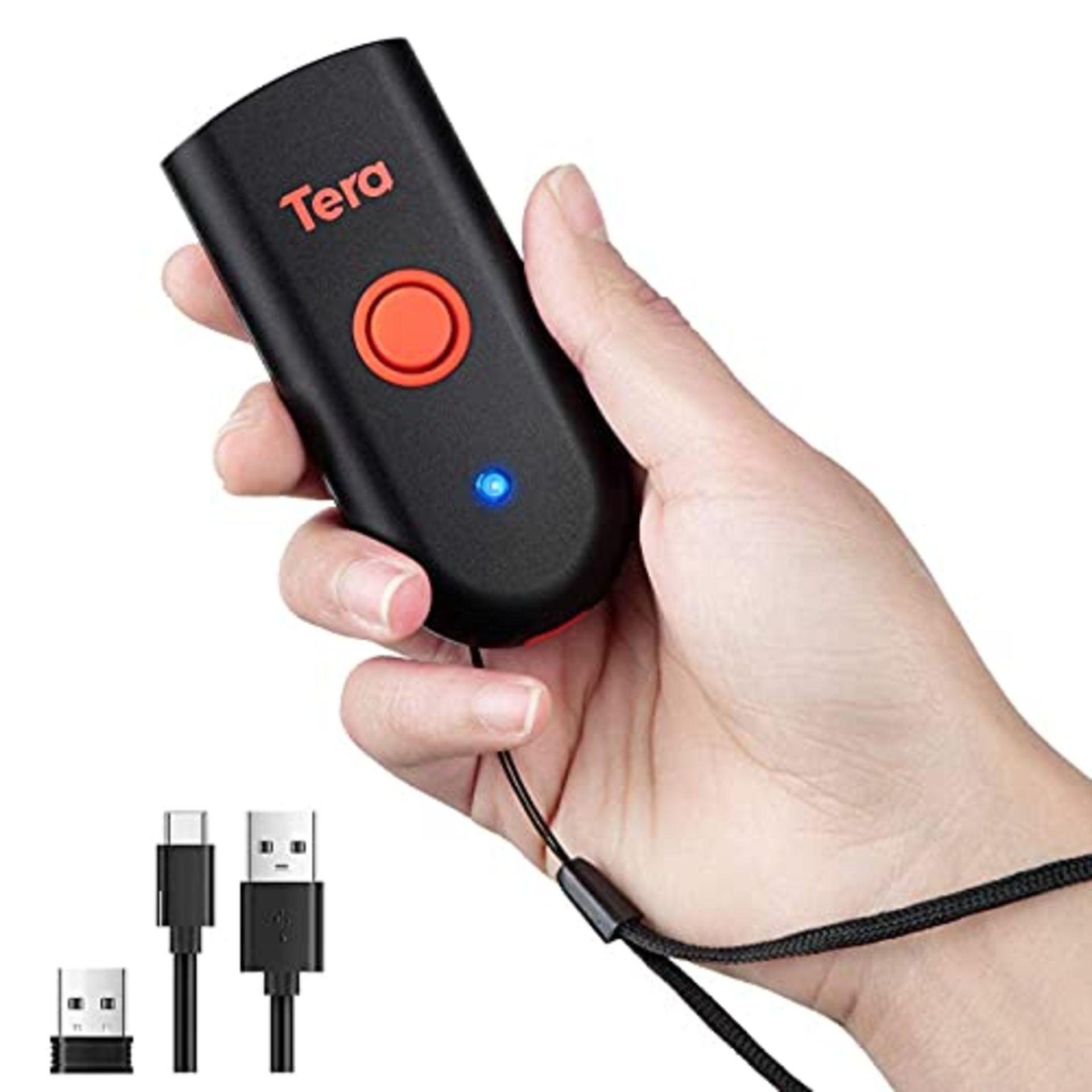 Tera Mini 1D 2D QR Bluetooth Barcode Scanner Wireless Portable 1D USB Wired Bar Code Reader 3 in 1 