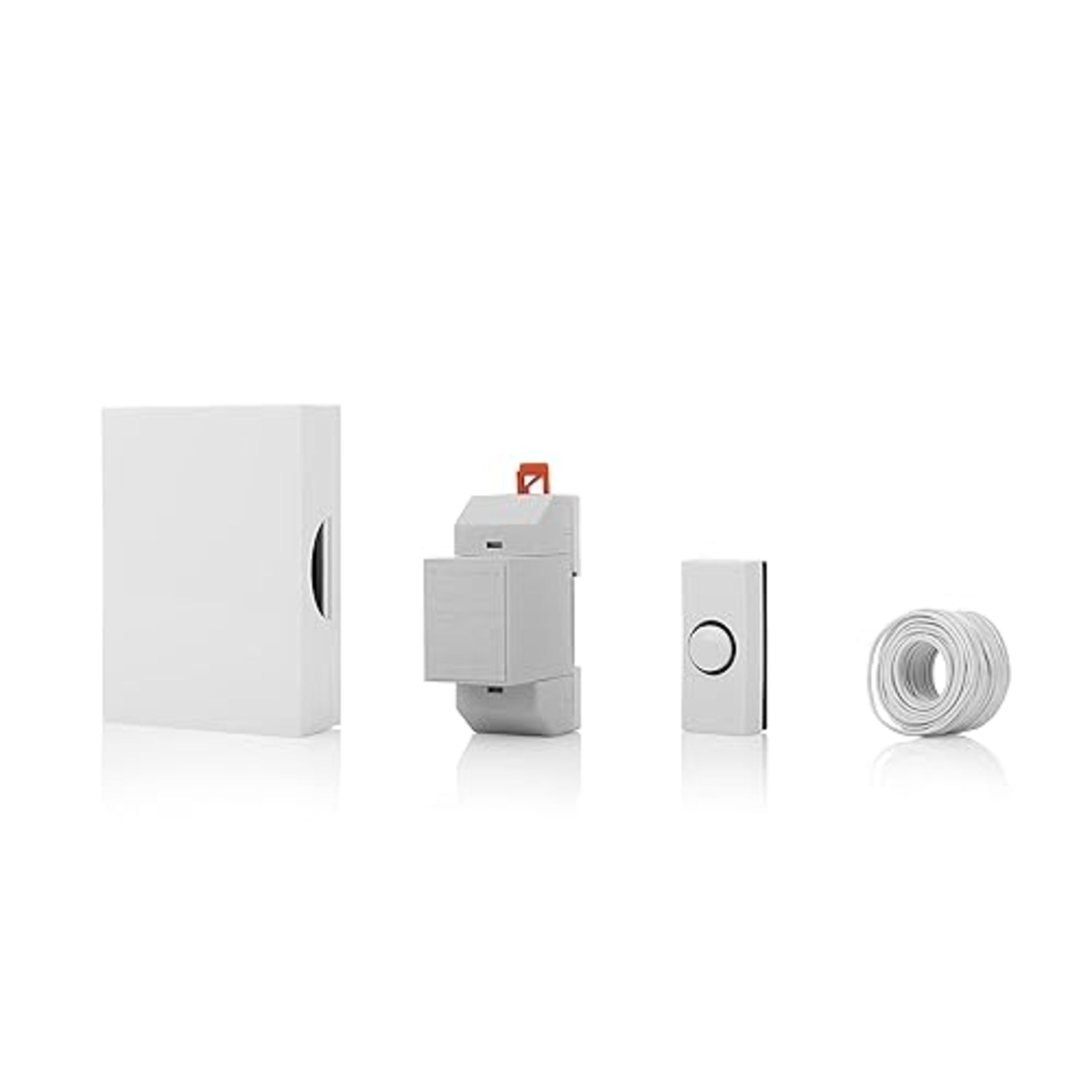 Byron 720k Wired Doorbell Set, Wired Doorbell, Push Bell, Transformer, Cable and Clips
