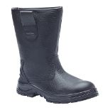 Blackrock S1-P SRC Safety Rigger Work Boots, Mens Womens Steel Toe Cap Black Leather, Working Boots