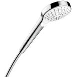 hansgrohe Croma Select S 110 Vario hand shower, 3 spray modes, white/chrome