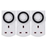 HBN 24 Hour Plug-in Compact Timer Plug Socket, Mini Energy Saver Mechanical Timer Switch for Indoor